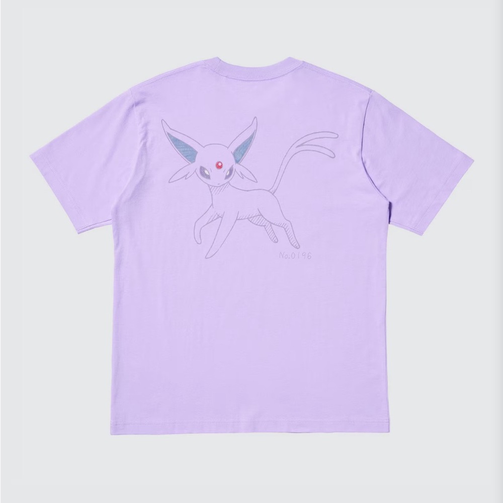 Uniqlo Nintendo Pokemon Espeon Purple T shirt game card anime Japan US M Medium